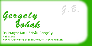 gergely bohak business card